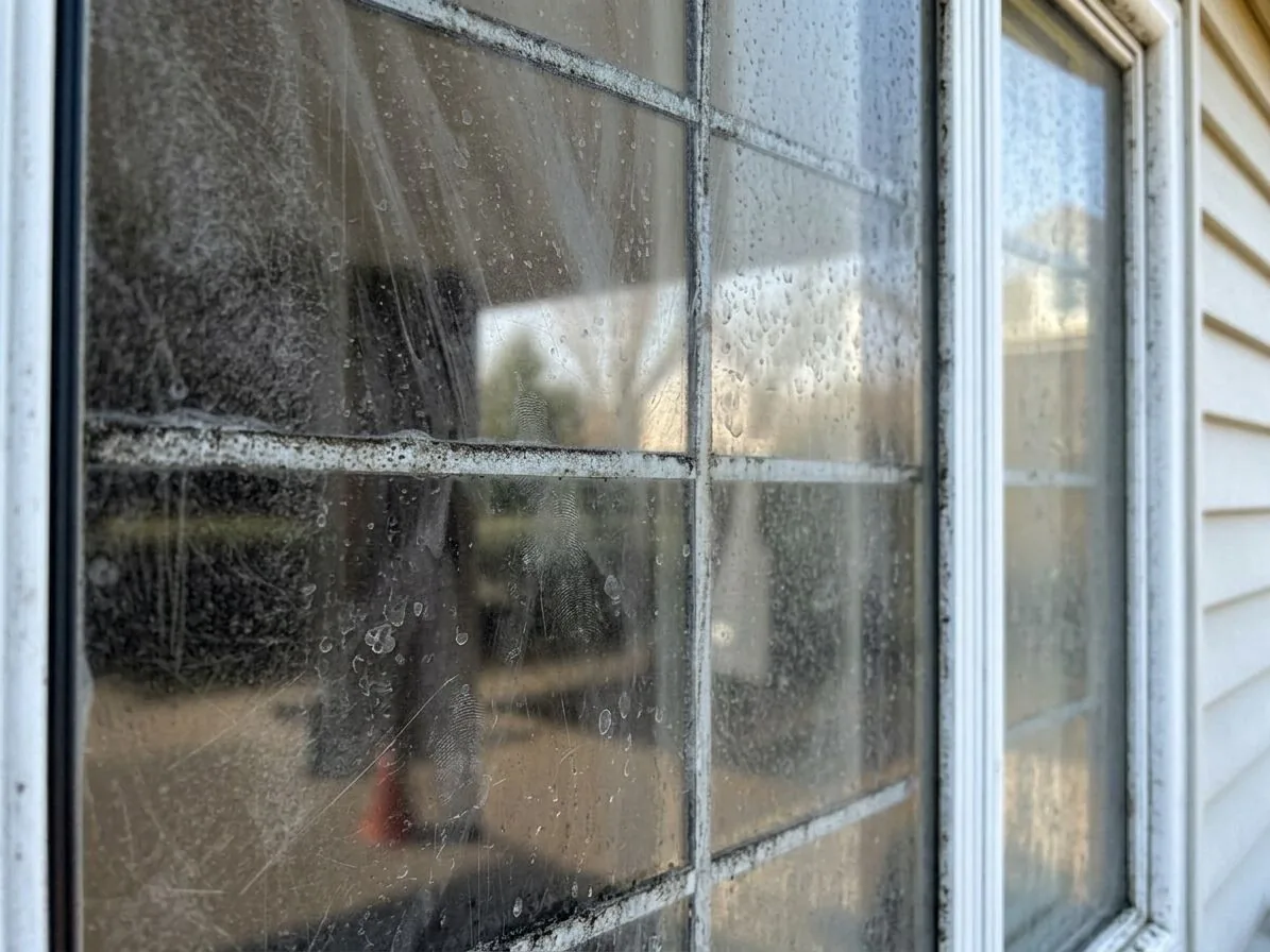 Window before cleaning