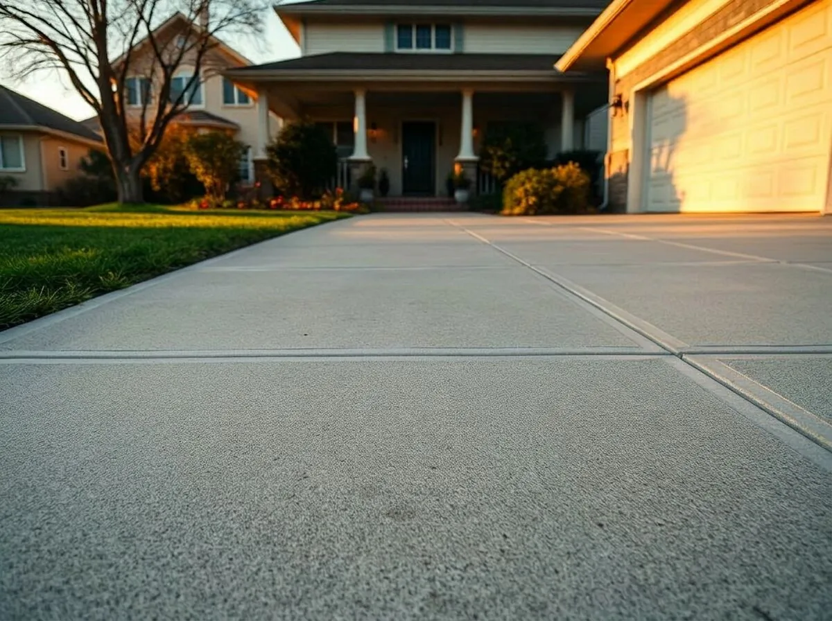 After: Stained driveway restored to like-new