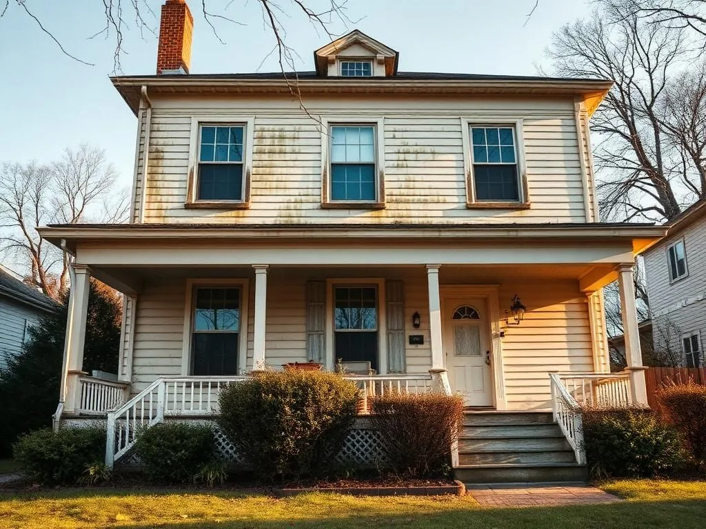 Before: Soft-wash siding refresh on a 1920s home